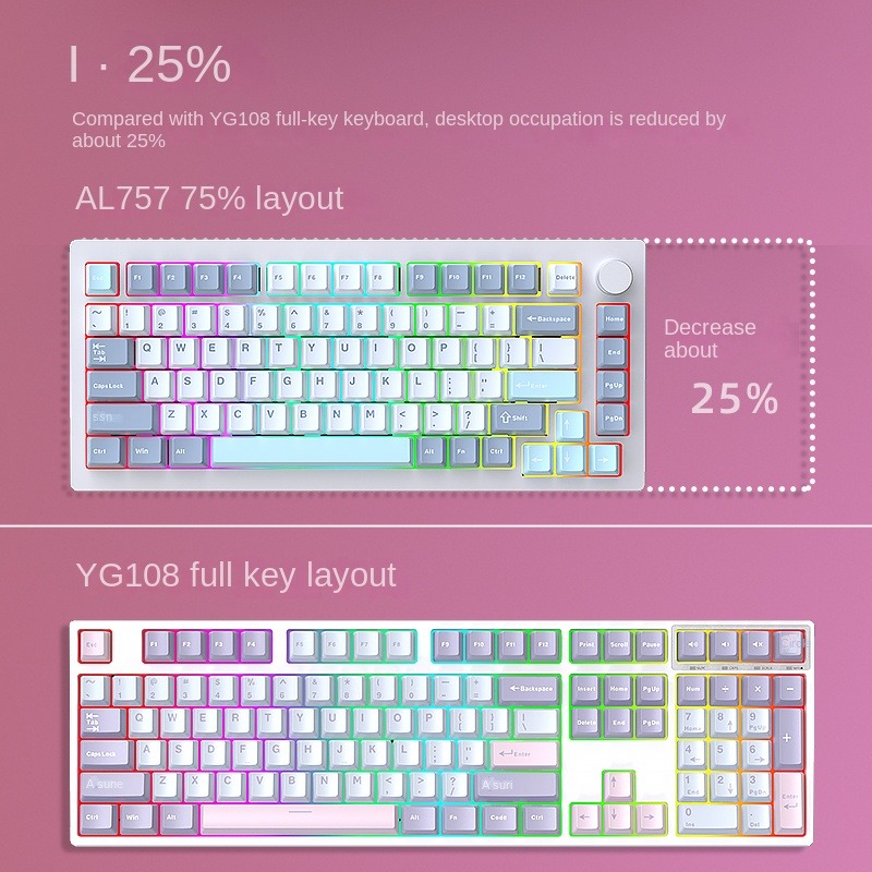 HJSDZHI AL75V2 기계식 키보드 키트 알루미늄 - Mechanical Keyboard Barebone Aluminum Gasket 75 리뷰 및 가격